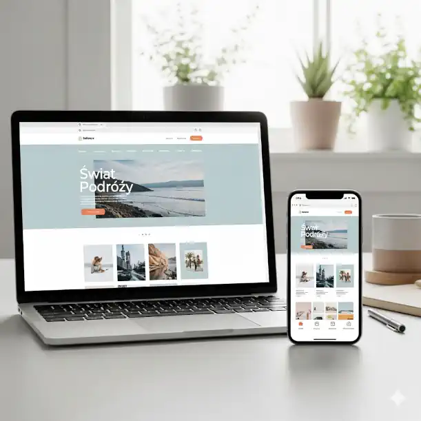 Website development illustration for desktop